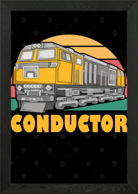 Zug Schaffner gerahmtes Wandbild Poster Leinwanddruck Bild