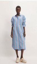 Everlane The Midi Cotton Striped Shirt Dress Women Size X-Small NEW