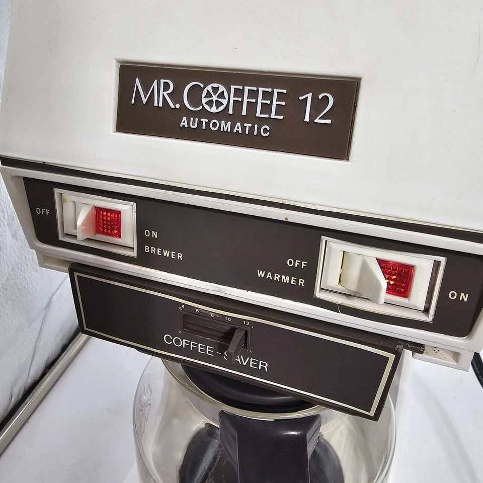复古 Mr. Coffee 12 杯咖啡机 MCS-1212 玻璃水瓶测试工作! — 第 2/4 张图片