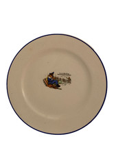 Antique 6" Decorative Plate Little Boy Blue Nursery Rhyme Potters Co-Operative