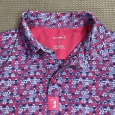 Bogey Bros Whale Tail Golf Polo Shirt Large Men  s Performance Stretch