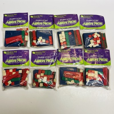 New 2-Color Algebra Piece Discovery Kits 35 Pieces Ea. Lot Of 8 Packs