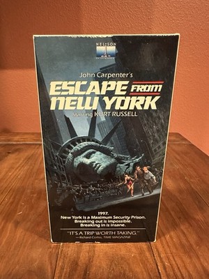 Escape from New York VHS 1987 Nelson John Carpenter Kurt Russell Snake Plissken