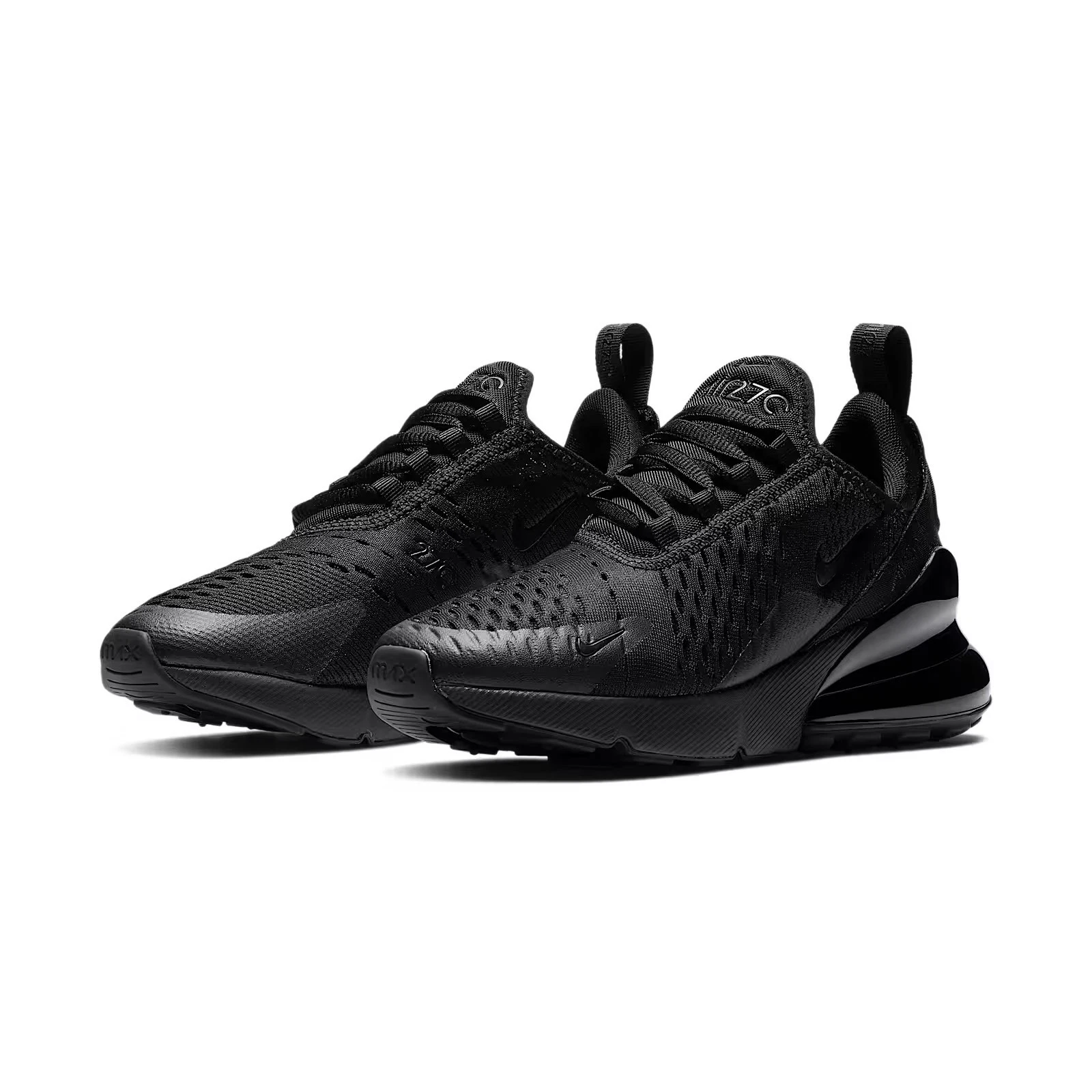 Nike Air Max 270 Youth Big Kids Black Sneakers Shoes (GS), BQ5776-001