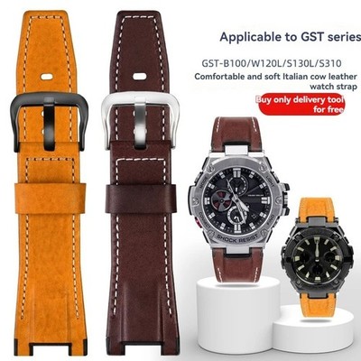For Casio G-SHOCK GST-210/W120L/S130L/S310 GST-B100 W300/400G Notched Watchband