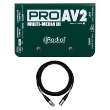 Radial Engineering ProAV2 Multimedia Direct Box Bundle with Mogami XLR Cable