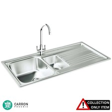 Carron Phoenix Rapid 150 1.5 Bowl Stainless Steel Brushed Inset Sink & Waste