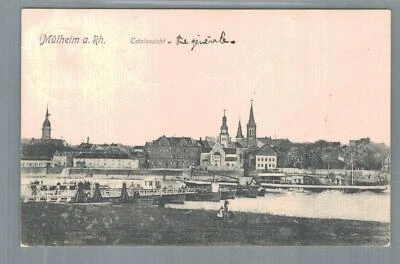 AK  Mülheim am Rhein ,  mit Schiffbrücke  1906 - Bild 1 von 2