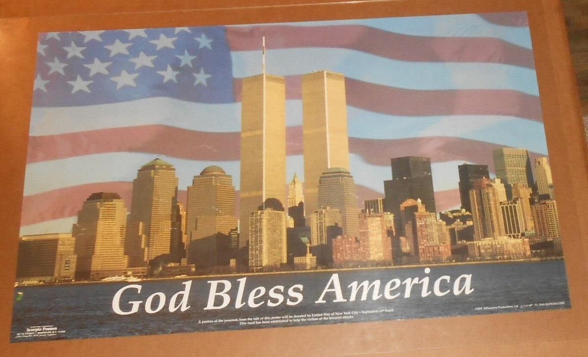 God Bless America 2001 Original Poster 9/11 Twin Towers | eBay