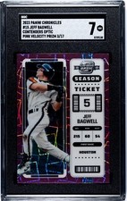 2023 Panini Chronicles Contenders Optic #15 Jeff Bagwell PINK VELOCITY /17 SGC 7
