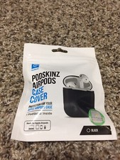 PodSkinz AirPods Case Protective Silicone Cover- Black