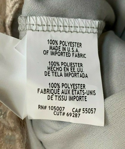 Marina Top Taupe Sequin Embroidered Floral Design Overlay Back Zip Size L NEW - Picture 8 of 10