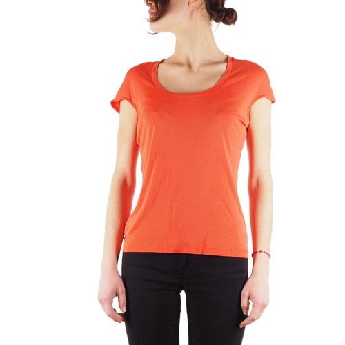 Versace, Gianni Versace Couture Vintage 90s Women's Orange T-Shirt Top Size IT 44 / US 8