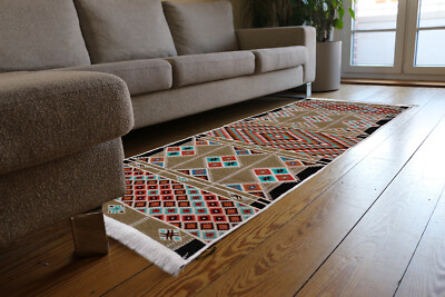Neu 65x 200 cm Waschbarer Teppich, Kelim ,Carpet,Rug, RS 1302