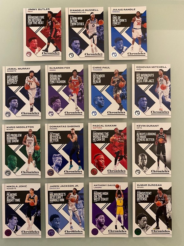 2019-20 Panini Chronicles (Jokic, Durant, Davis, Mitchell) Lot of (15) NM/MT