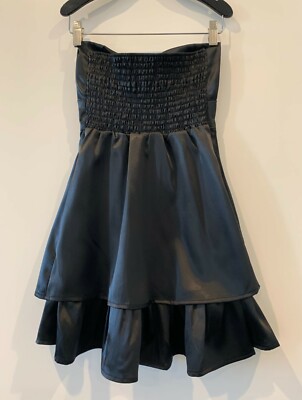 Korean Fashion~SEXY&CUTE Satin STRAPLESS Bustier Prom/Cocktail DRESS~Flare  Skirt | eBay