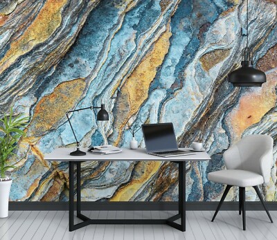 3D Rock Stone G8140 Wallpaper Wall Murals Removable Self-adhesive Honey