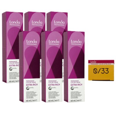 Londa Professional permanente Cremehaarfarbe Extra Rich 6 x 60 ml 0/33 mixton go