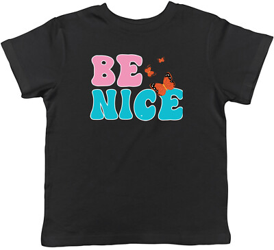 Be Nice Butterflies Kinder T-Shirt Random Acts of Kindness Kinder Jungen Mädchen