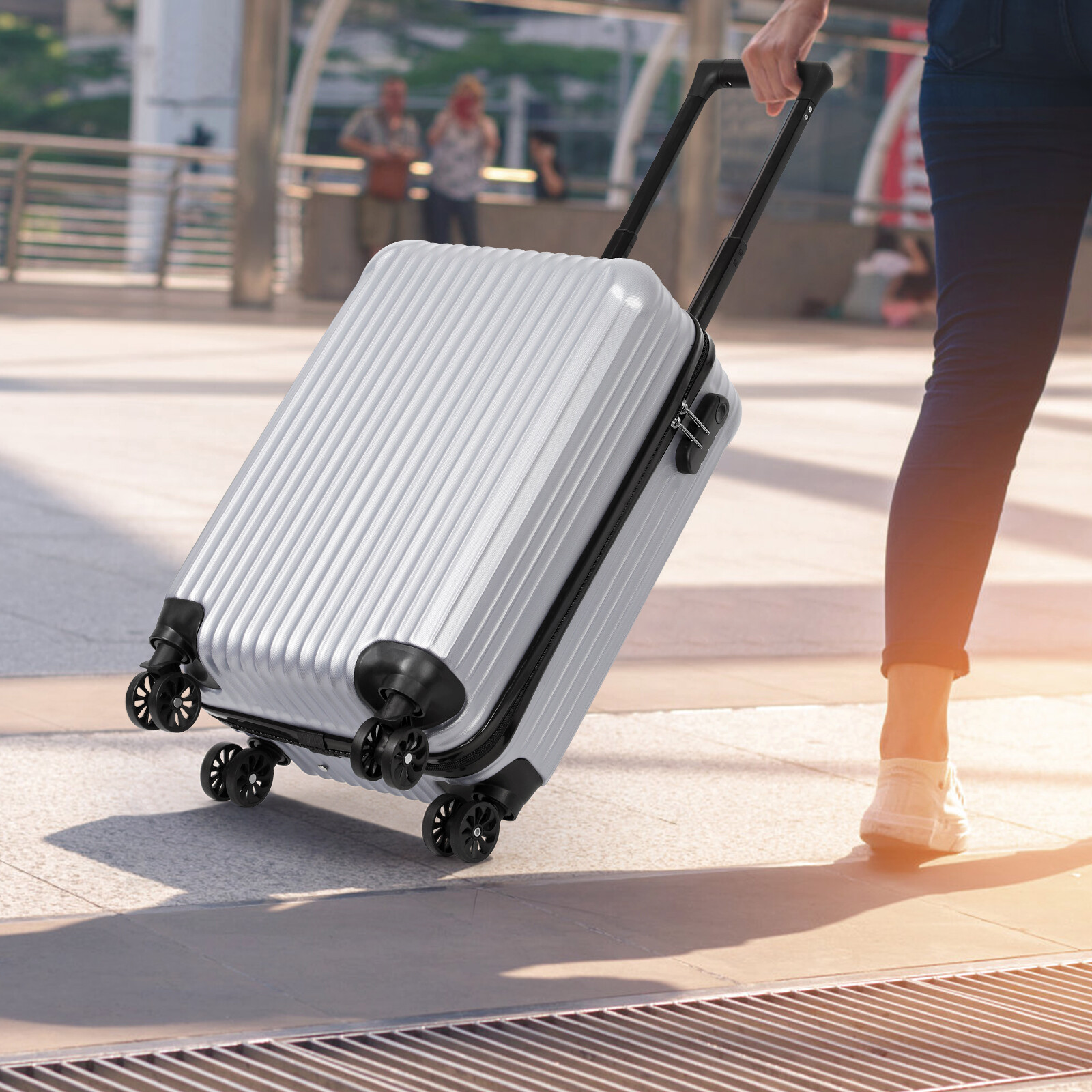 20" Luggage Hardside Trolley Carry On Travel Suitcase Spinner