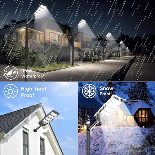 Commercial 99000000LM LED Outdoor Dusk to Dawn Solar Street Light Road Area Lamp - Bild 12 von 16