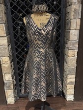Vince Camuto Black and Gold Dress 10
