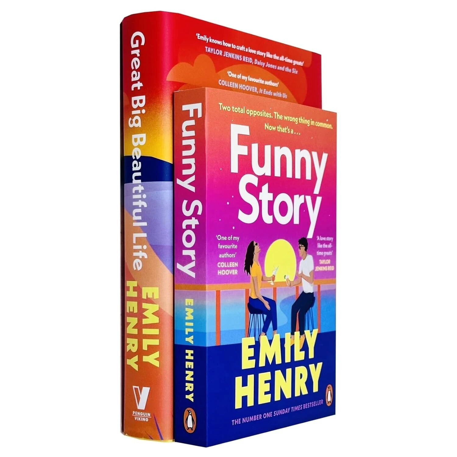 Emily Henry Collection 2 Books Set (Great Big Beautiful Life & Funny Story)