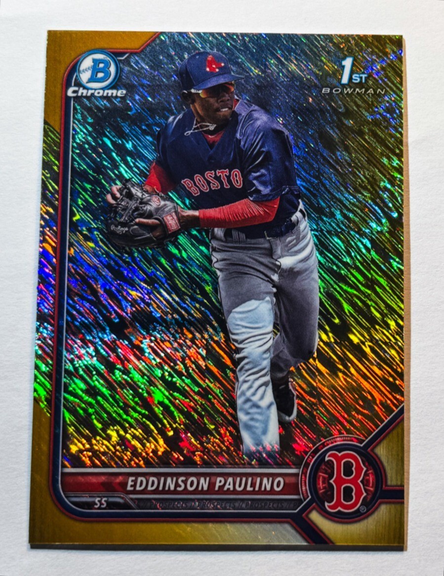 2022 Bowman Chrome Eddinson Paulino GOLD SHIMMER REFRACTOR /50 #BCP-175