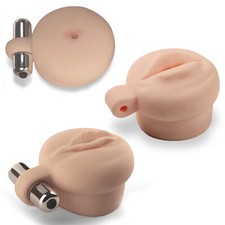 LeLuv Cylinder Seal Vacuum Penis Pump Realistic Donut - Vibrating Bullet Option