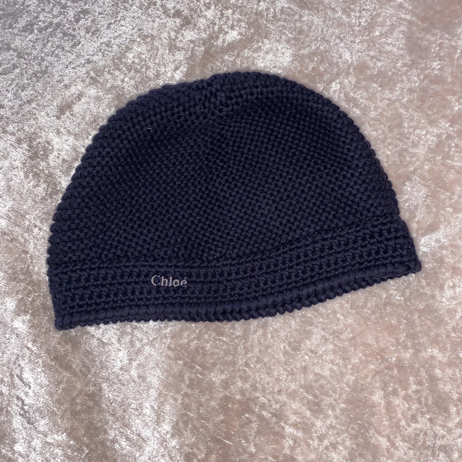 Chloe Baby Girl Knitted Hat Bonnet Cute Authentic Designer Size 50 Age 1 2 3