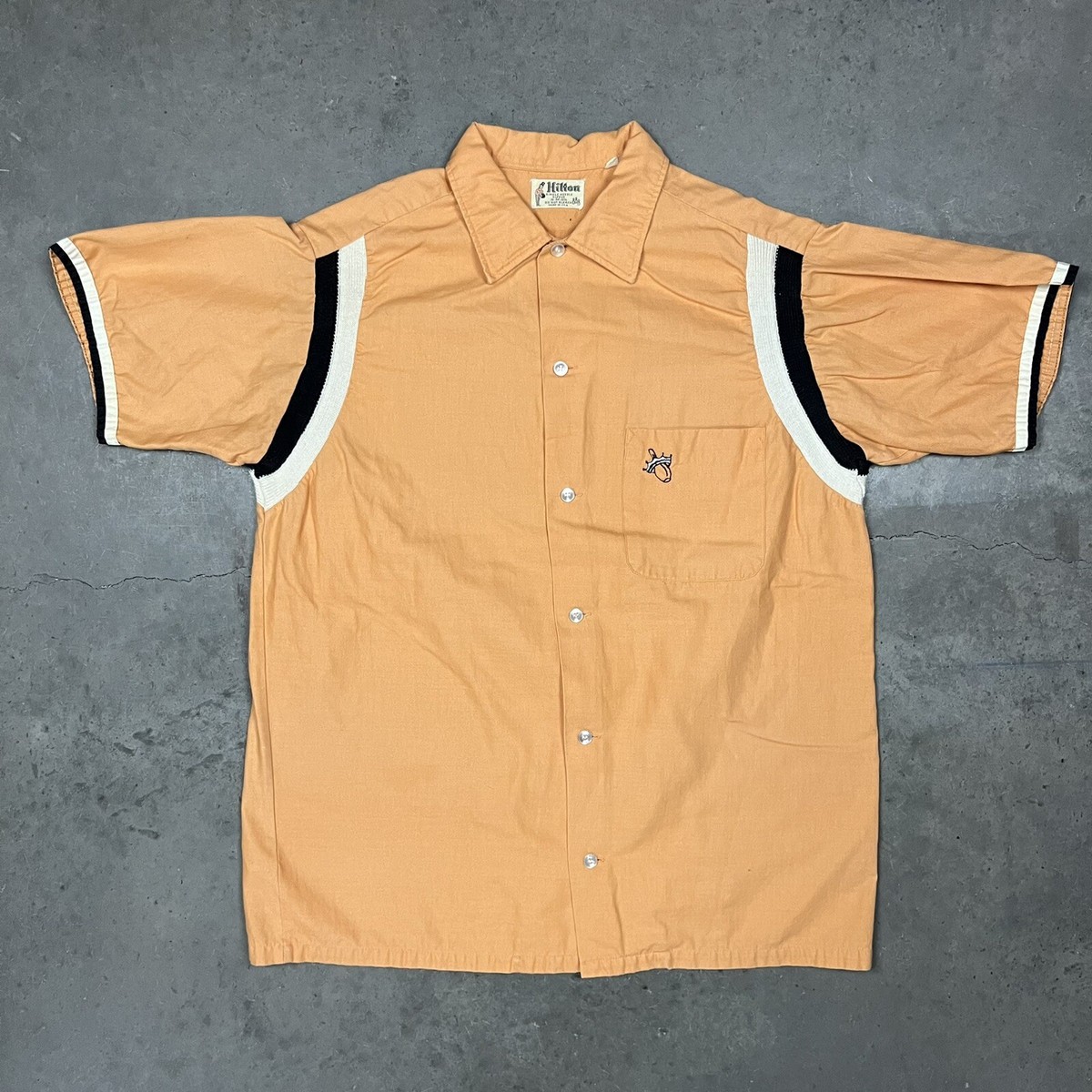 Vintage 60s Short Sleeve Button Up Cotton Bowling Shirt