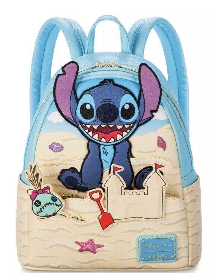 Disney Parks Loungefly Stitch & Scrump Beach Day Sand Castle  display picture 1