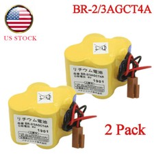 2Pcs BR-2/3AGCT4A 4400mAh PLC Battery Plug For FANUC A98L-0031-0025 CNC Mahine