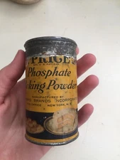 Dr Price's Phosphate Baking Powder Tin Adorable Vintage Rustic Kitchen Decor