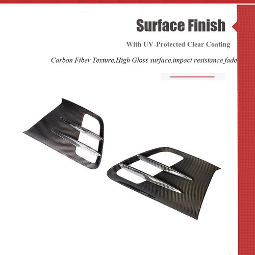 For Mercedes Benz C197 R197 SLS Dry Carbon Side Fender Air Vent Cover Trims - Foto 10 di 14
