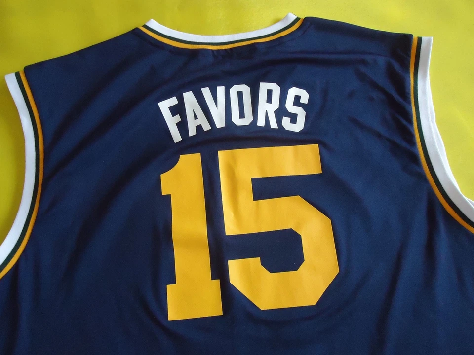 Derrick Favors Utah Jazz Basketball Jersey Size XXL Mens Blue Shirt Adidas ig93 - Image 3 of 4