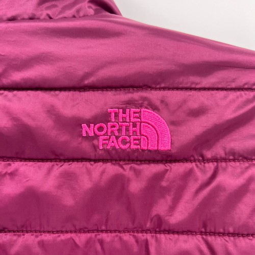THE NORTH FACE Girls Sz L (14/16) Burgundy/Pink Mossbud Swirl Reversible Jacket - Picture 9 of 14