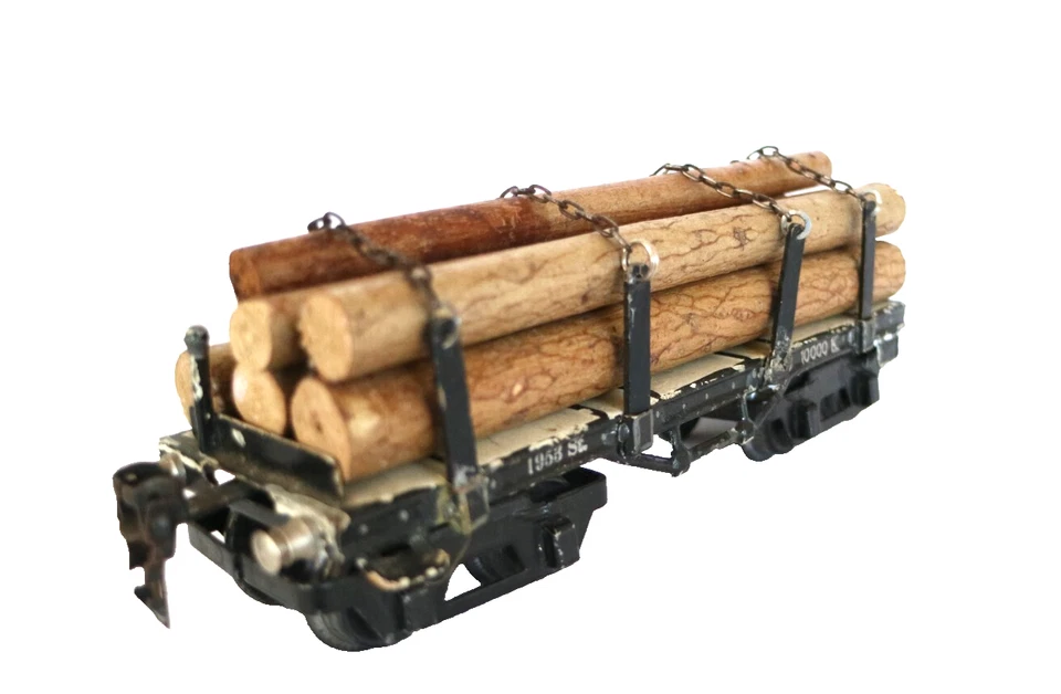 AC2461: Vagón de madera Bobie doble calibre 0 Marklin 1953/0 vintage Foto 2 de 4