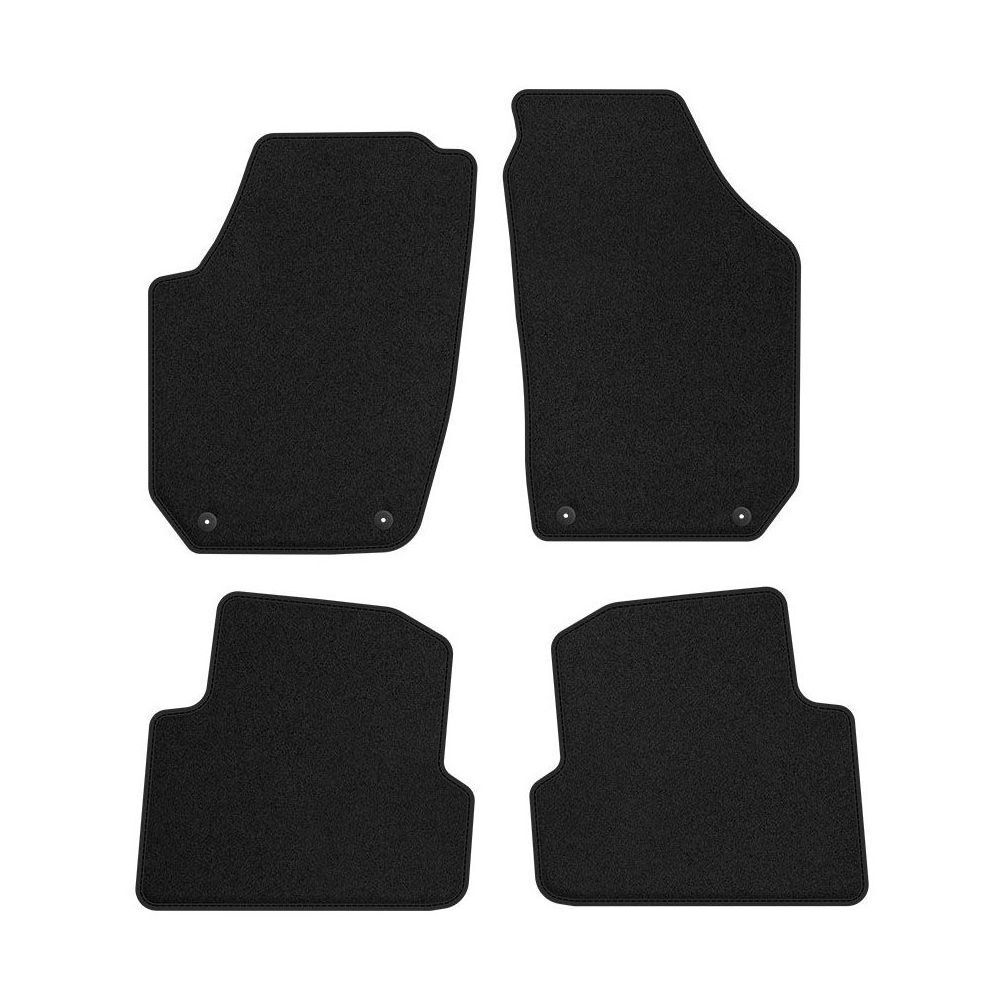 Tapis de sol Skoda Fabia 2007 à 2014 velours noir mat set complet auto SK04-1
