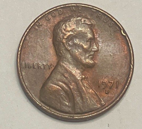 RARE 1971 “D” Lincoln Memorial Penny “L” & No E (PLURIBUS)