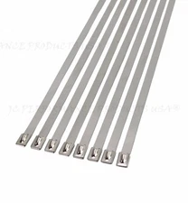 10 EXTRA WIDE MONSTER STAINLESS STEEL CABLE TIES WIRE STRAP CLAMP 42" HEAVY DUTY