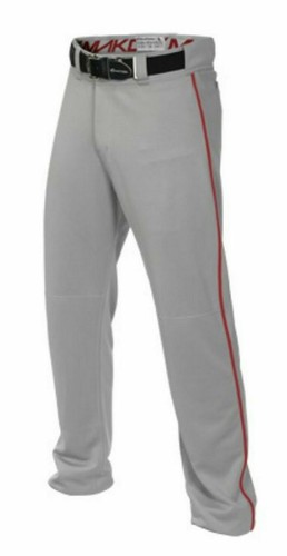 Pantalon Baseball Easton Mako 2 Piped – Gris Et Noir – Taille Adulte M (32-33)
