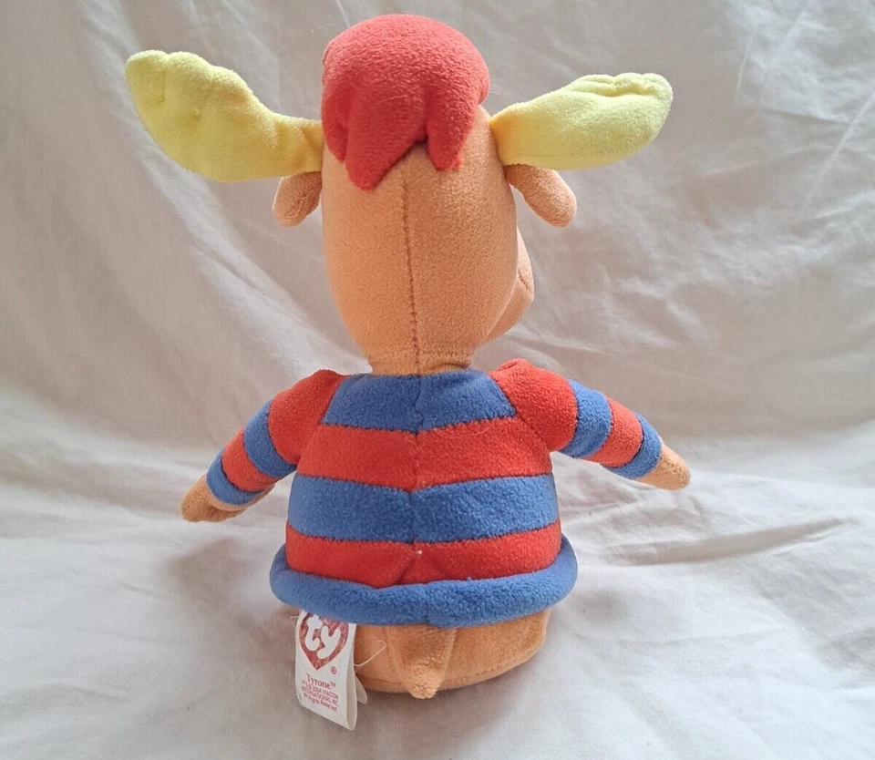 Camisa Ty Beanie Babies Backyardigans Tyrone Moose Animal de Peluche 8" 2004 Roja Azul Foto 3 de 3