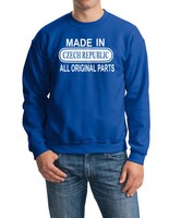 Made In Czech Republic All Orignal Parts men Sweatshirt White Royal Blue Made In Czech Republic All Orignal Parts men Sweatshirt White Royal Blue