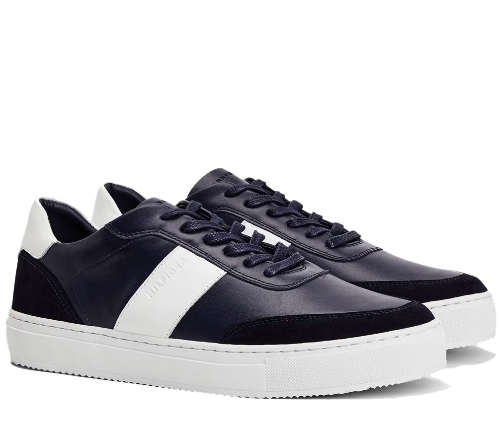 КРОССОВКИ TOMMY HILFIGER ПРЕМИУМ-КЛАССА НА РЕЗИНОВОЙ ПОДОШВЕ В ПОЛОСКУ SCARPE UOMO FM0FM03987DW5 30690₽