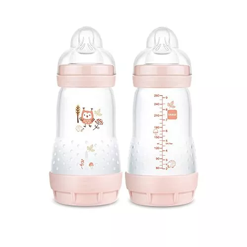 MAM Bottle Nipples Slow Flow Nipple Level 1, for Newborns and Older,  SkinSoft Silicone Nipples for Baby Bottles, Fits All MAM Bottles, 4 Pack