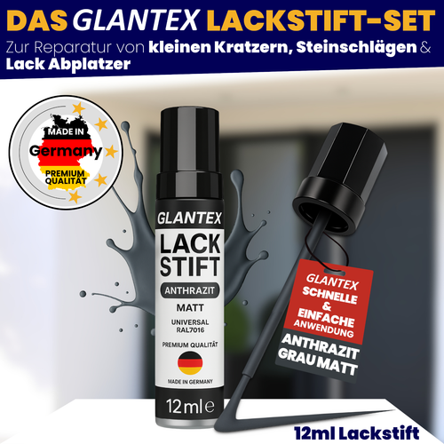 Lackstift  Anthrazit matt RAL 7016 grau 12ml Zaun Briefkasten Tür Anthrazitgrau - Bild 2 von 7