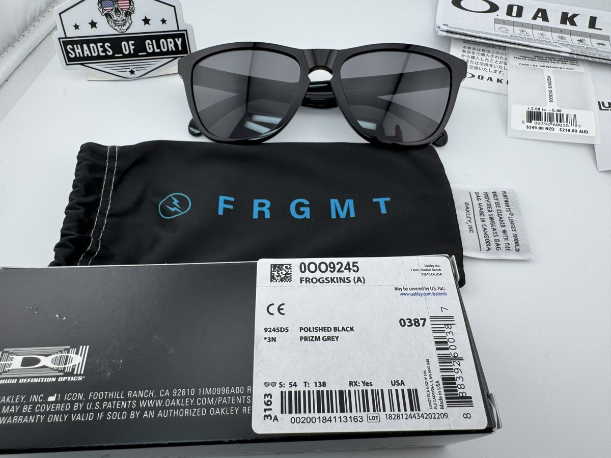 OAKLEY FROGSKINS FRAGMENT BLUE POLISHED BLACK PRIZM GREY