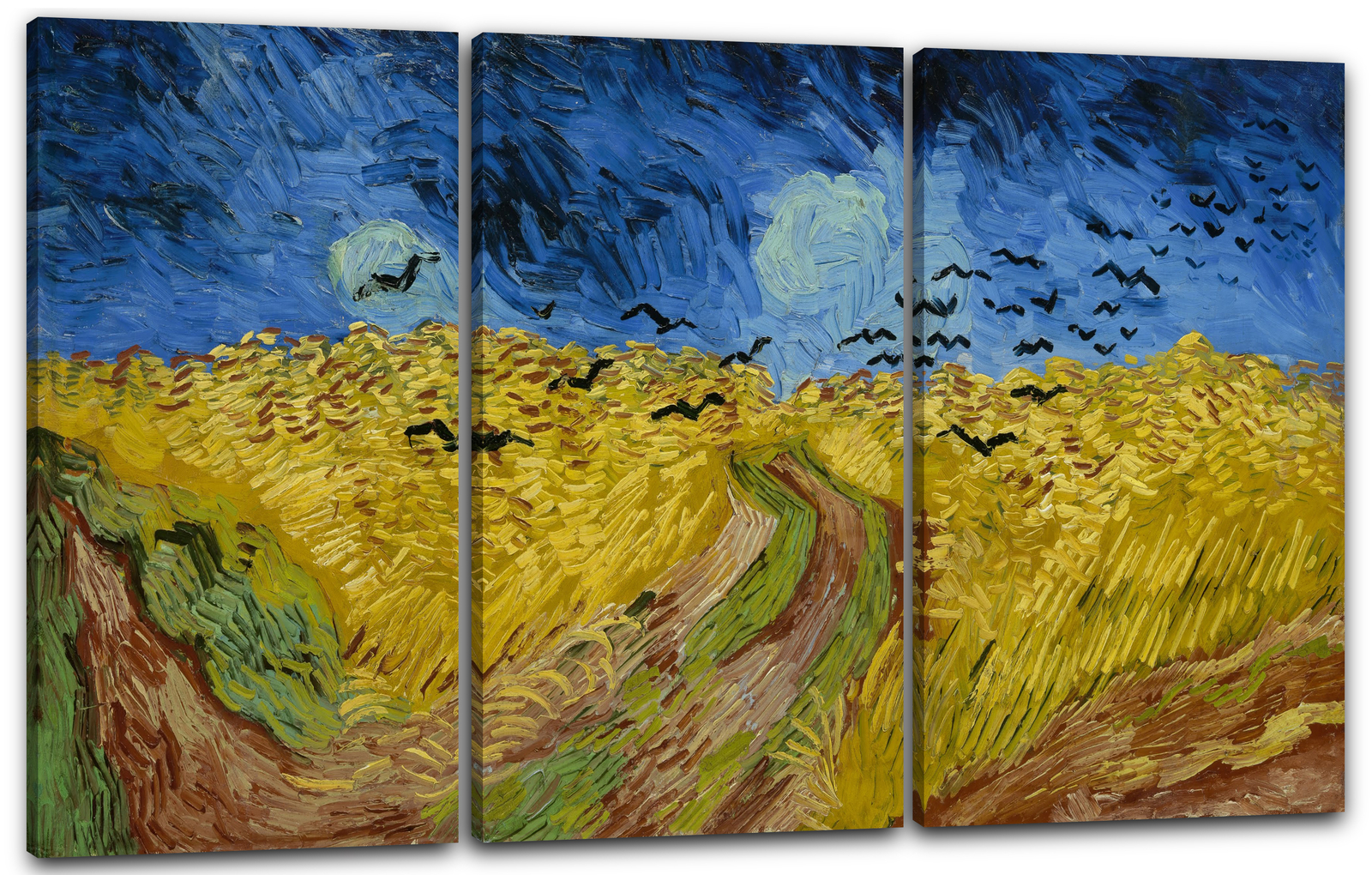 Quadro VINCENT VAN GOGH Campo Di Grano Con Cielo Nuvoloso