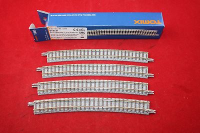 Tomix 1853 (971853) Fine Track Spur N 4 x gebogenes 15° R 541 mm Holzschwelle